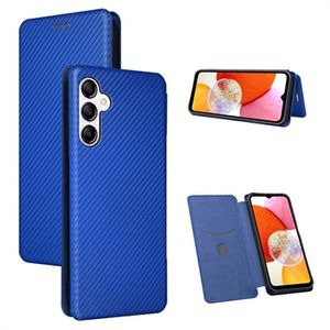 Samsung Galaxy A14 Flip Hoesje - Koolstofvezel - Blauw