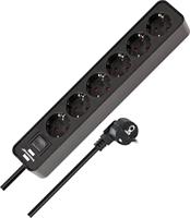 Brennenstuhl Super-Solid, stekkerdoos zonder USB 6-fach zwart