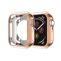 By Qubix - Siliconen case 38mm - Rosé goud - Compatible met Apple Watch 38mm - Compatible Apple watch bandjes