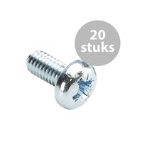 Adam Hall M6 x 12mm bout zilver (20 stuks) - thumbnail