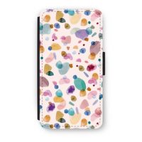 Terrazzo Memphis Pink: iPhone XS Flip Hoesje - thumbnail