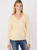 Organisch cashmere trui met voorzakken