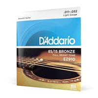 D'Addario Fretted EZ910 85/15 Bronzen Akoestische Gitaarsnaren, Dun, 11-52, EZ910 11-52