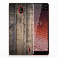 Nokia 1 Plus Bumper Hoesje Steigerhout - thumbnail