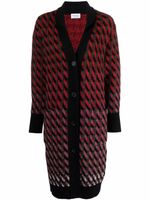 Ferragamo cardigan en maille intarsia - Rouge