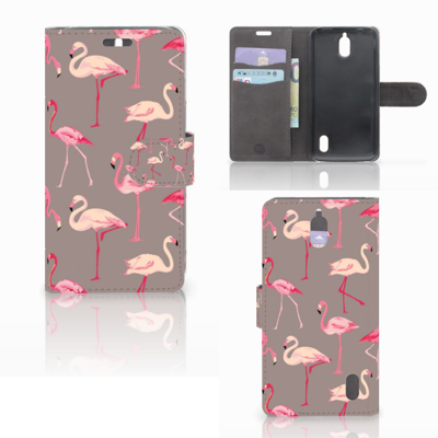 Huawei Y625 Telefoonhoesje met Pasjes Flamingo Huawei Y625 Telefoonhoesje met Pasjes Flamingo