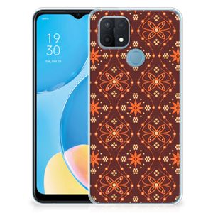 OPPO A15 TPU bumper Batik Brown