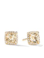 David Yurman boucles d'oreilles Petite Châtelaine en or 18ct serties de citrine et de diamants