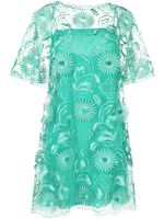 Alberta Ferretti robe courte à fleurs brodées - Vert - thumbnail