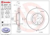 Remschijf BREMBO, Remschijftype: Binnen geventileerd, u.a. für VW