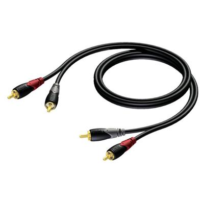 Procab CLA800 Classic 2x RCA male - 2x RCA male kabel 3m Procab CLA800 Classic 2x RCA male - 2x RCA male kabel 3m