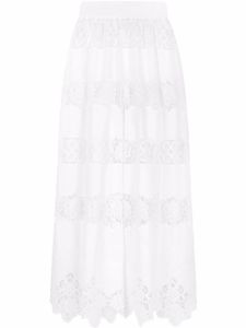 Dolce & Gabbana pantalon ample à broderies - Blanc