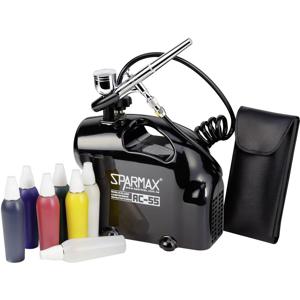 Sparmax SK-55 SK-55 Airbrushset voor beginners Met compressor Double action