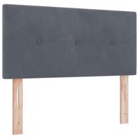 vidaXL Hoofdbord met LED en knopen 90 cm fluweel donkergrijs