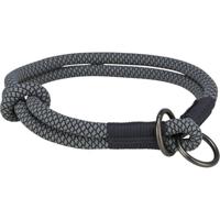 Trixie halsband voor hond soft half-slip zwart/grijs 40x1 cm