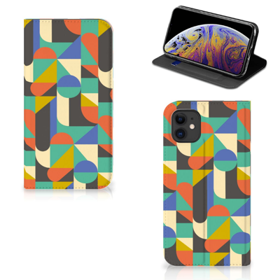 Apple iPhone 11 Hoesje met Magneet Funky Retro Apple iPhone 11 Hoesje met Magneet Funky Retro