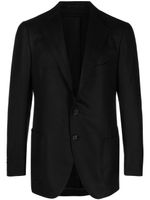 Cesare Attolini blazer en cachemire à simple boutonnage - Noir