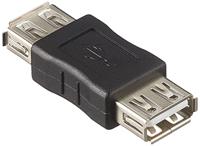 Goobay USB 2.0 Hi-Speed adapter, USB 2.0 aansluiting (type A), zwart - USB 2.0 aansluiting (type A) > USB 2.