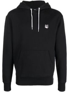 Maison Kitsuné hoodie en coton à logo brodé - Noir