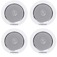 Lyndahl luidsprekerset Bluetooth 4-kanaals versterker AMP4X15BT en 2-weg luidsprekerpaar CS120AL, met 2 of 4 ingebouwde luidsprekers Plafondluidsprekers met 4 luidsprekers