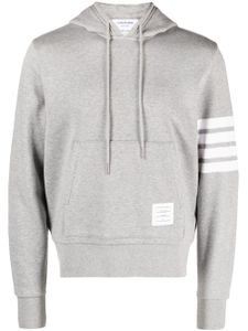 Thom Browne Hector-embroidered loopback hoodie - Gris