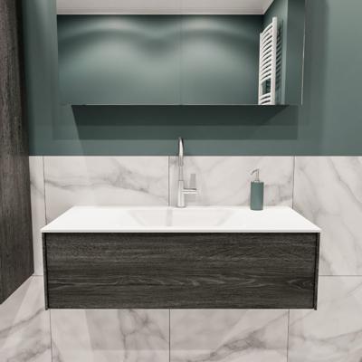 Lush onderkast 100cm in kleur ANTRACITE met 1 lade Push tot open geschikt voor gecentreerde wastafel. Compleet met solid surface wastafel cloud M35132met 1 kraangat(en) Lush onderkast 100cm in kleur ANTRACITE met 1 lade Push tot open geschikt voor gecentreerde wastafel. Compleet met solid surface wastafel cloud M35132met 1 kraangat(en)