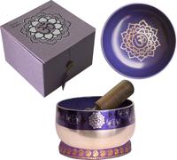 Chakra Klankschaal met Doos, Ringkussen en Klopper - Crown