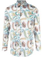 ETRO chemise en coton à imprimé cachemire - Blanc