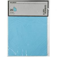 Creotime structuurpapier 21 x 29,7 cm 20 stuks blauw