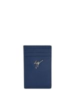 Giuseppe Zanotti porte-cartes Albert à plaque logo - Bleu - thumbnail