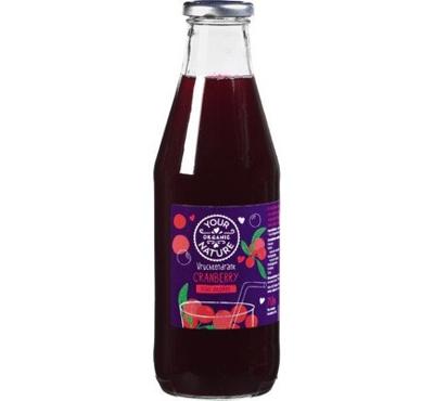Your Organic Nat Vruchtendrank Cranberry Licht Gezoet Bio (750ml)