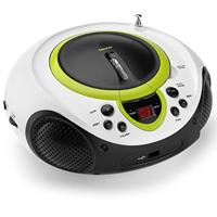 Lenco Kinderen Radio CD-speler SCD-38, draagbare FM-radio met CD/MP3-speler en USB, groen