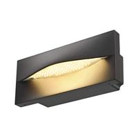SLV wandinbouwarmatuur ADI/verlichting voor wanden, wegen, ingangen, ledspot buiten, inbouwarmatuur outdoor, tuinlamp / IP55 3000K 18 W 870 lm antraciet