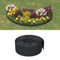 Tuinrand 10 m 20 cm polyetheen zwart - thumbnail