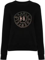 Karl Lagerfeld sweat à logo strassé - Noir