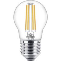 Philips Lighting 76231500 LED-lamp Energielabel E (A - G) E27 Kogel 6.5 W = 60 W Warmwit (Ø x l) 4.5 cm x 7.8 cm 1 stuk(s) - thumbnail