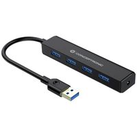 Conceptronic C4PUSB3 interface hub USB 3.2 Gen 1 (3.1 Gen 1) Type-A 5000 Mbit/s Zwart - thumbnail