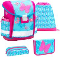 Belmil schoolspullenset vlinders 19 liter polyester turquoise