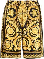 Versace short Barocco en soie - Noir - thumbnail