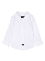 Fay Kids chemise en coton à patch logo - Blanc