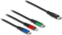 DeLOCK USB-oplaadkabel 3 in 1 USB Type-C naar Lightning/Micro USB/USB Type-C