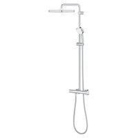 GROHE Tempesta Cosmopolitan Cube Regendoucheset opbouw - hoofddouche 25cm - handdouche rond - thermostaatkraan - chroom 26689000