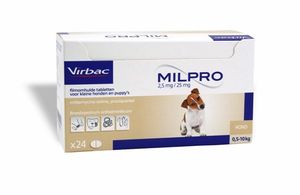 Virbac Milpro Kleine honden en puppies 48 tabletten