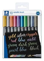 Brushpen Staedtler metallic etui ÃƒÆ’ 10 kleuren