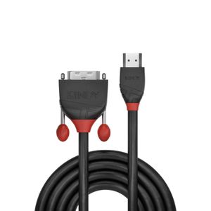 Lindy 36275 HDMI DVI-D Zwart, Rood kabeladapter/verloopstukje