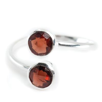 Geboortesteen Ring Granaat Januari - 925 Zilver - Zilverkleurig Geboortesteen Ring Granaat Januari - 925 Zilver - Zilverkleurig