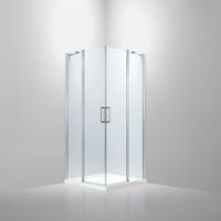 van Rijn ST02 douchecabine met hoekinstap chroom 100x100cm