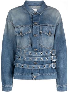 Haikure veste en jean à détail de ceinture - Bleu