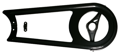 Herrmans kettingscherm staal 48 tands glans zwart incl. bevestiging