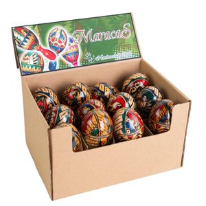 Maracas Rammelaar - Display met 12 stuks (ca. 12 x 5 cm)